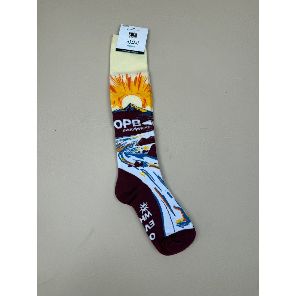 Sock It To Me OPB Knee High Socks PNW Landscape Cotton Limited Edition